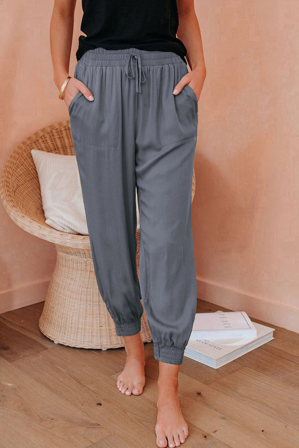 Elani Waistband Cropped Jogger Pants