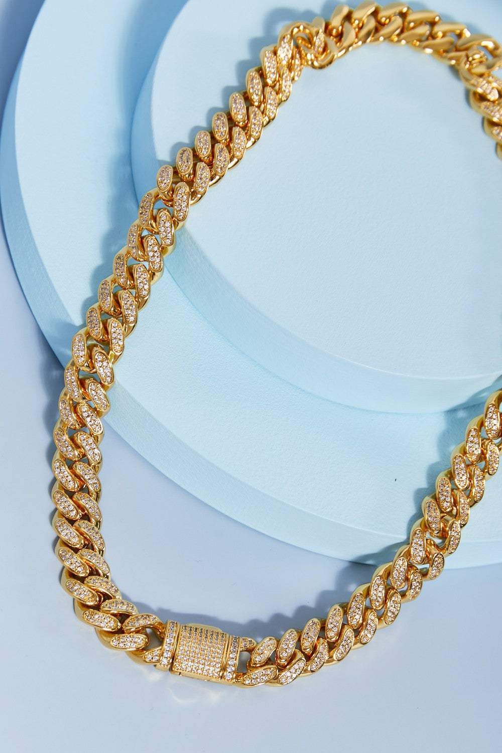 Brass Curb Chain Necklace-2