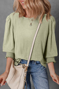 Adelynn Textured Half Sleeve Blouse-0