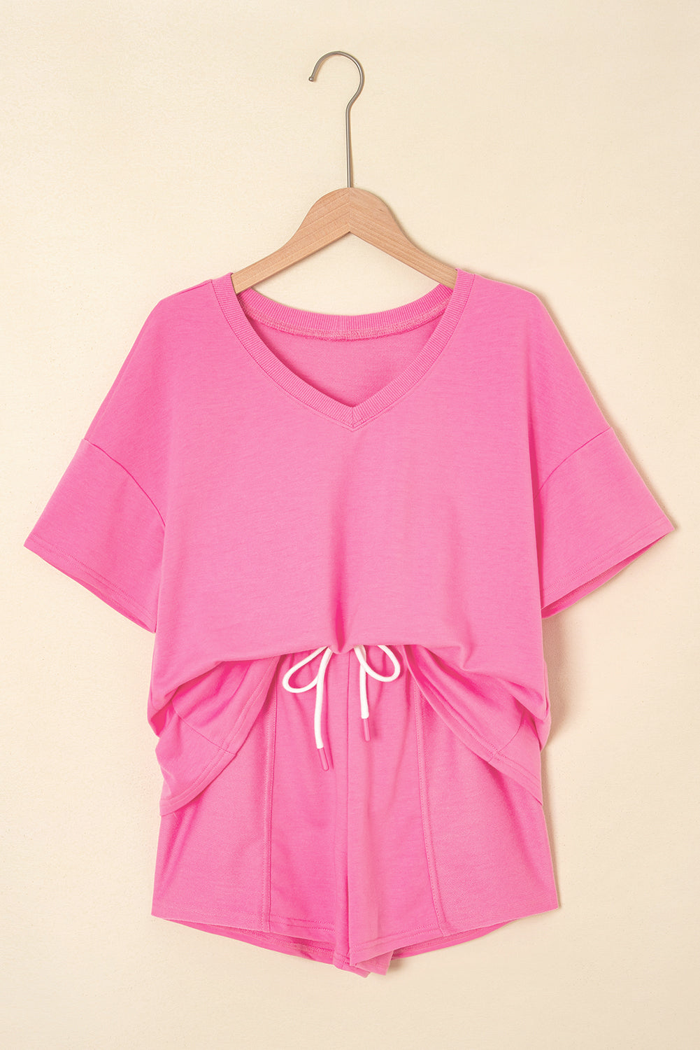 Avery Top and Patchwork Drawstring Shorts Set-5
