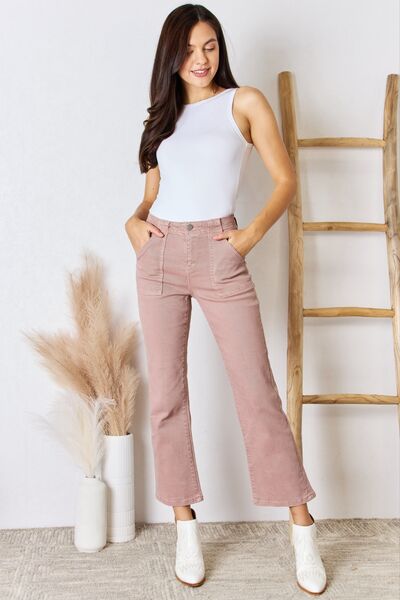 RISEN Full Size High Rise Ankle Flare Jeans-3