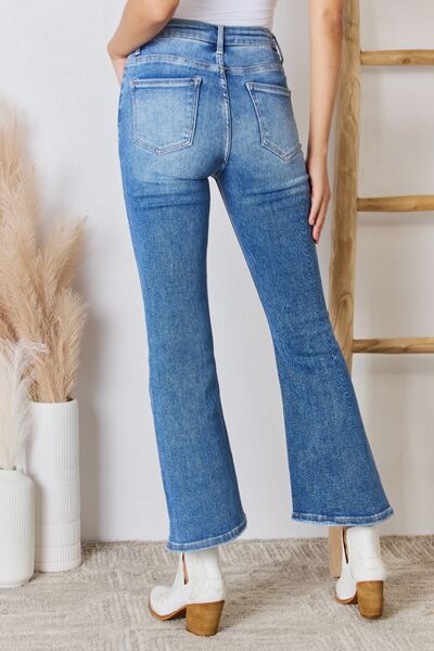 RISEN Full Size High Rise Ankle Flare Jeans-1