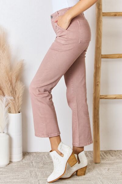 RISEN Full Size High Rise Ankle Flare Jeans-2