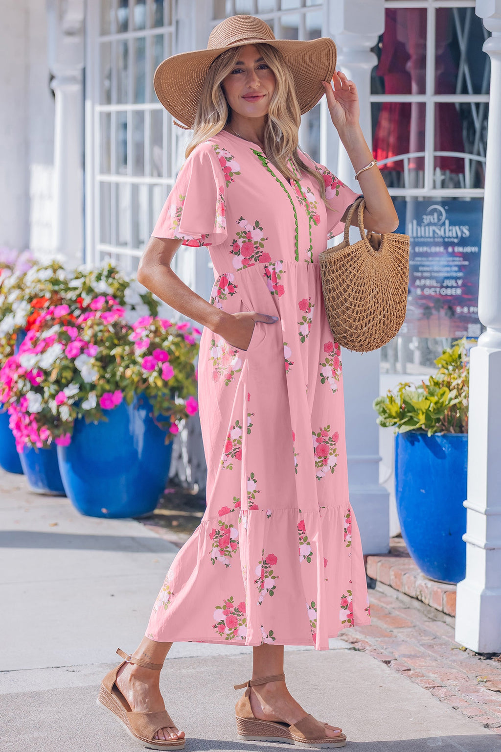 Alena Floral Print Maxi Dress-2