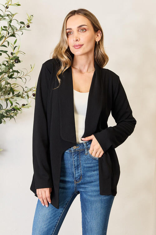 Heimish Full Size Open Front Long Sleeve Blazer-0