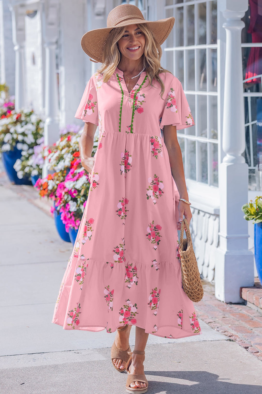 Alena Floral Print Maxi Dress-3