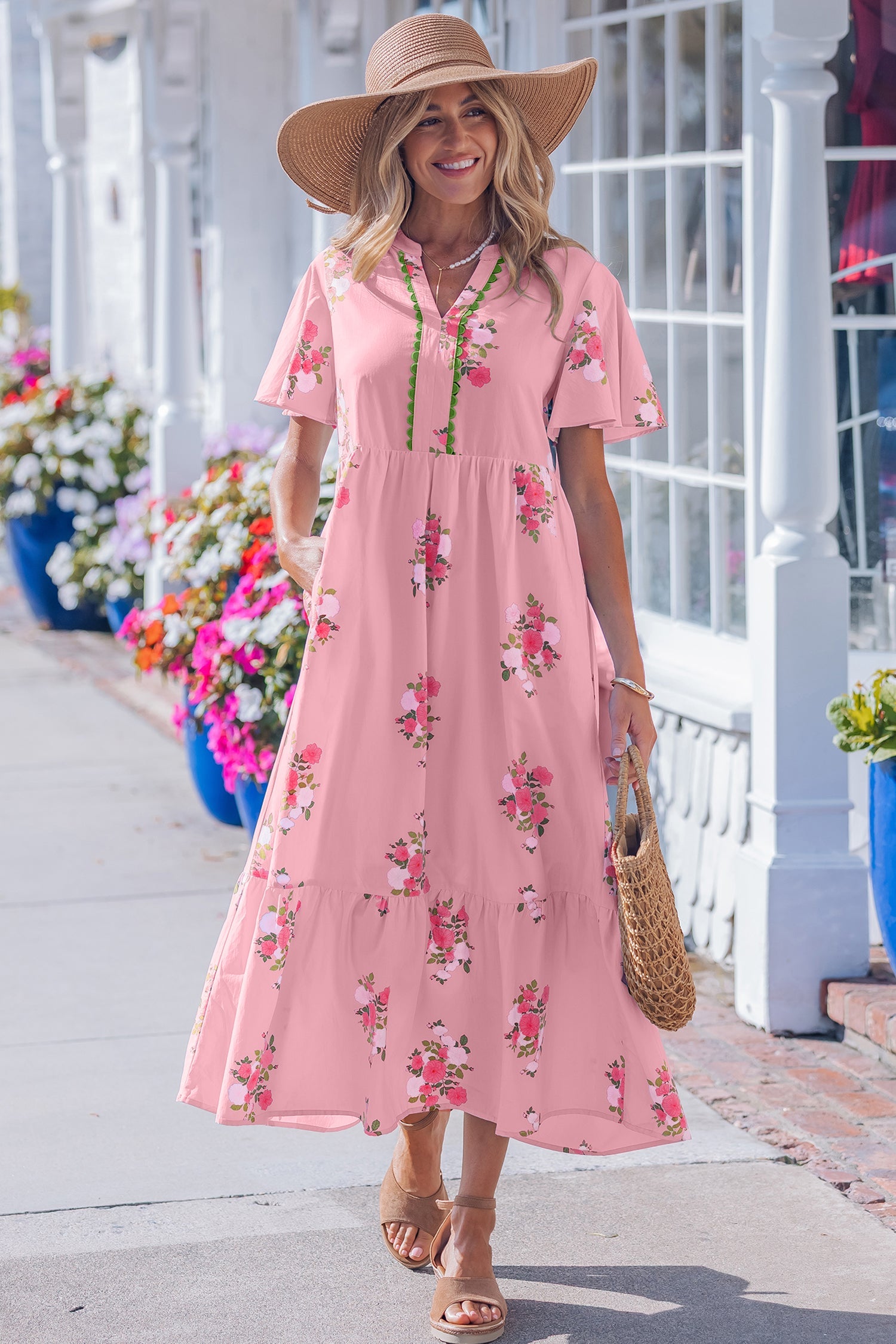 Alena Floral Print Maxi Dress-3