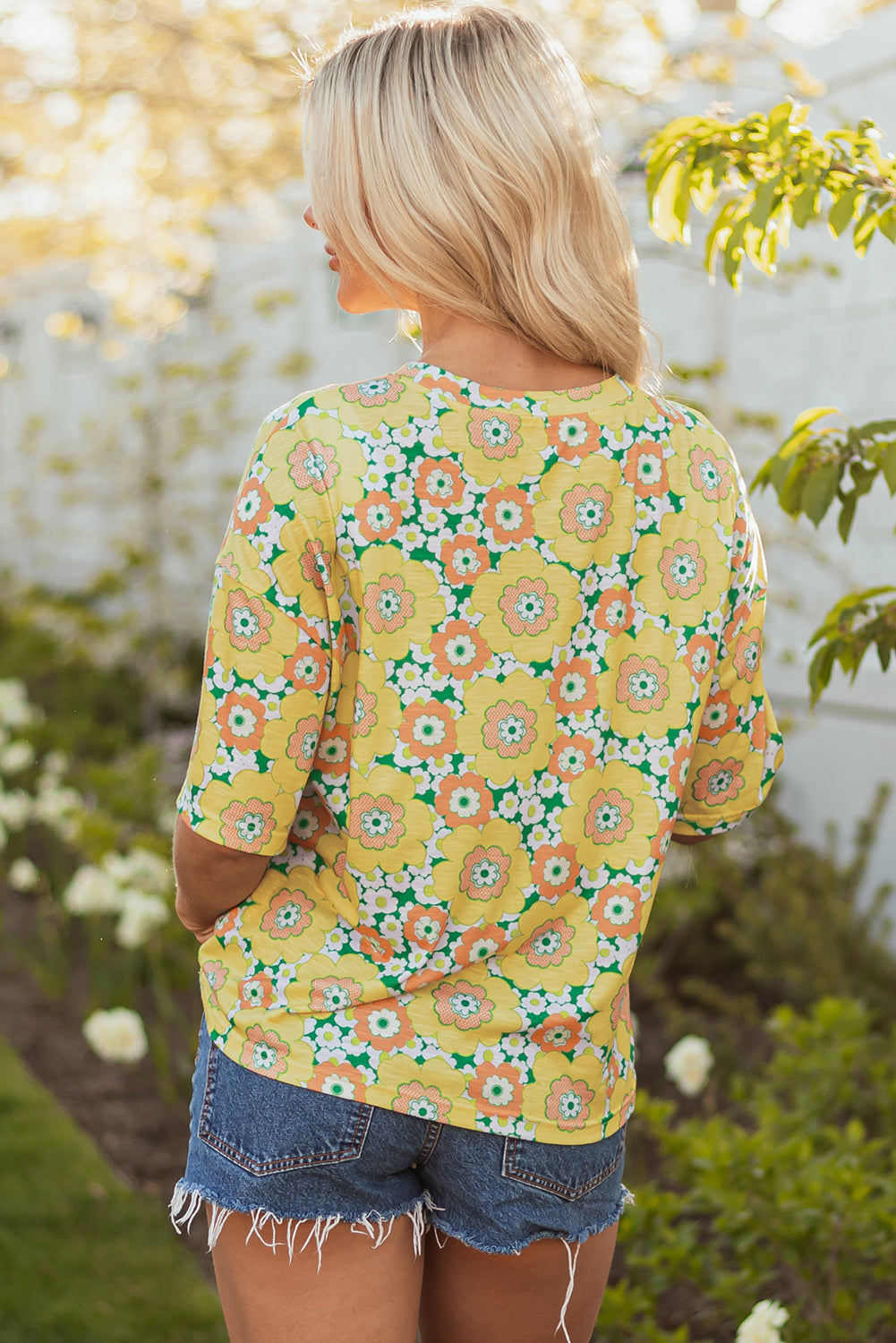 Elouise Flower Drop Shoulder Loose Top-1