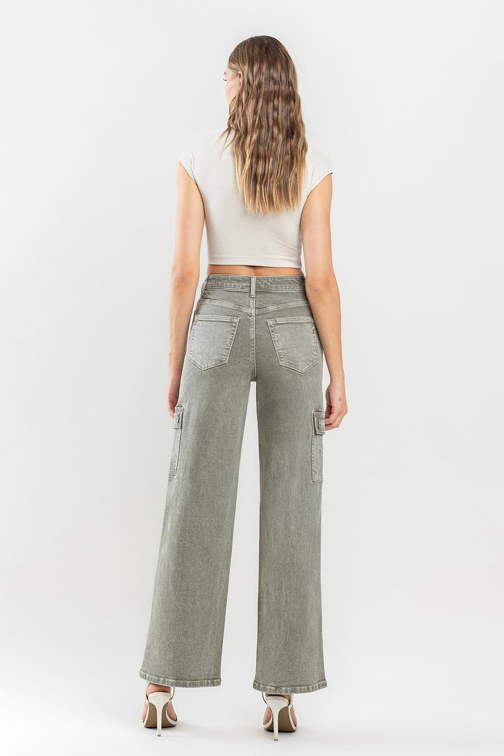 Vervet by Flying Monkey 90's Super High Rise Cargo Jeans-3