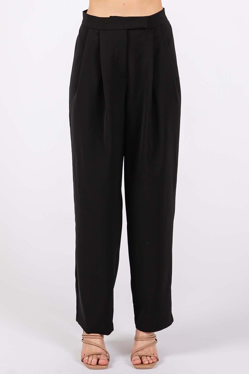 GeeGee High-Waisted Pleated Pants-0