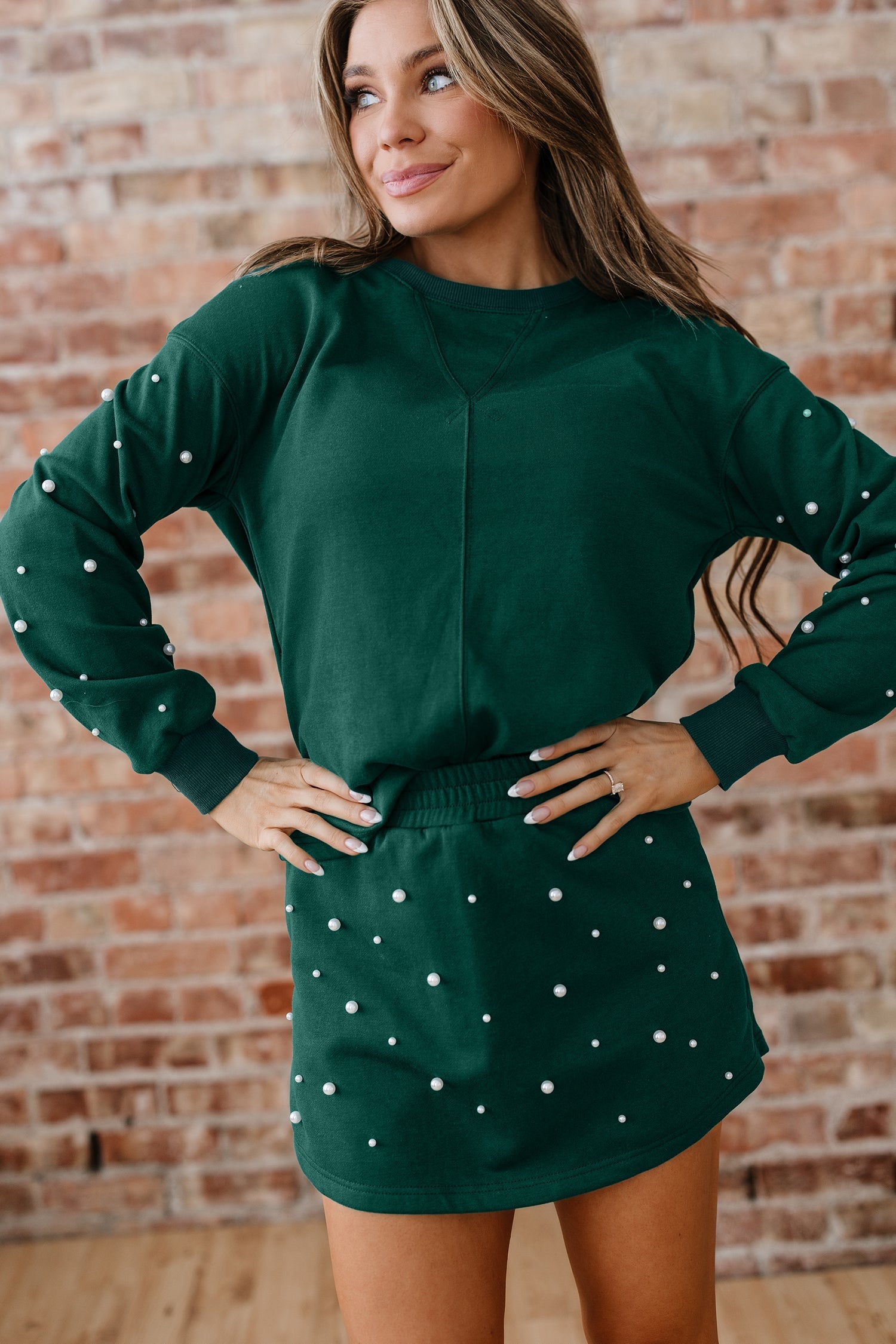 Rosie Elastic Waist Mini Skirt Set-3