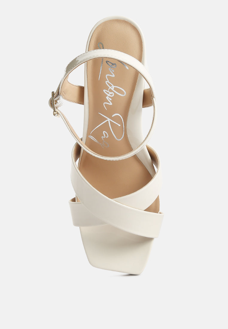 Baxter Criss Cross Block Heels Sandals-3