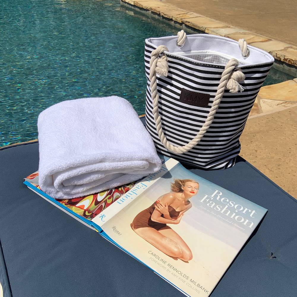 Striped Canvas Tote Bag-3