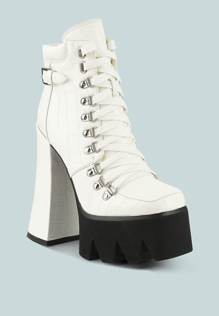 Boogie High Platform Lace Up Boots-2