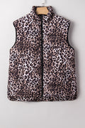 Aria Zipper Casual Puff Vest-0