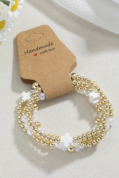 Arely Beaded Elastic Layered Bracelet-0
