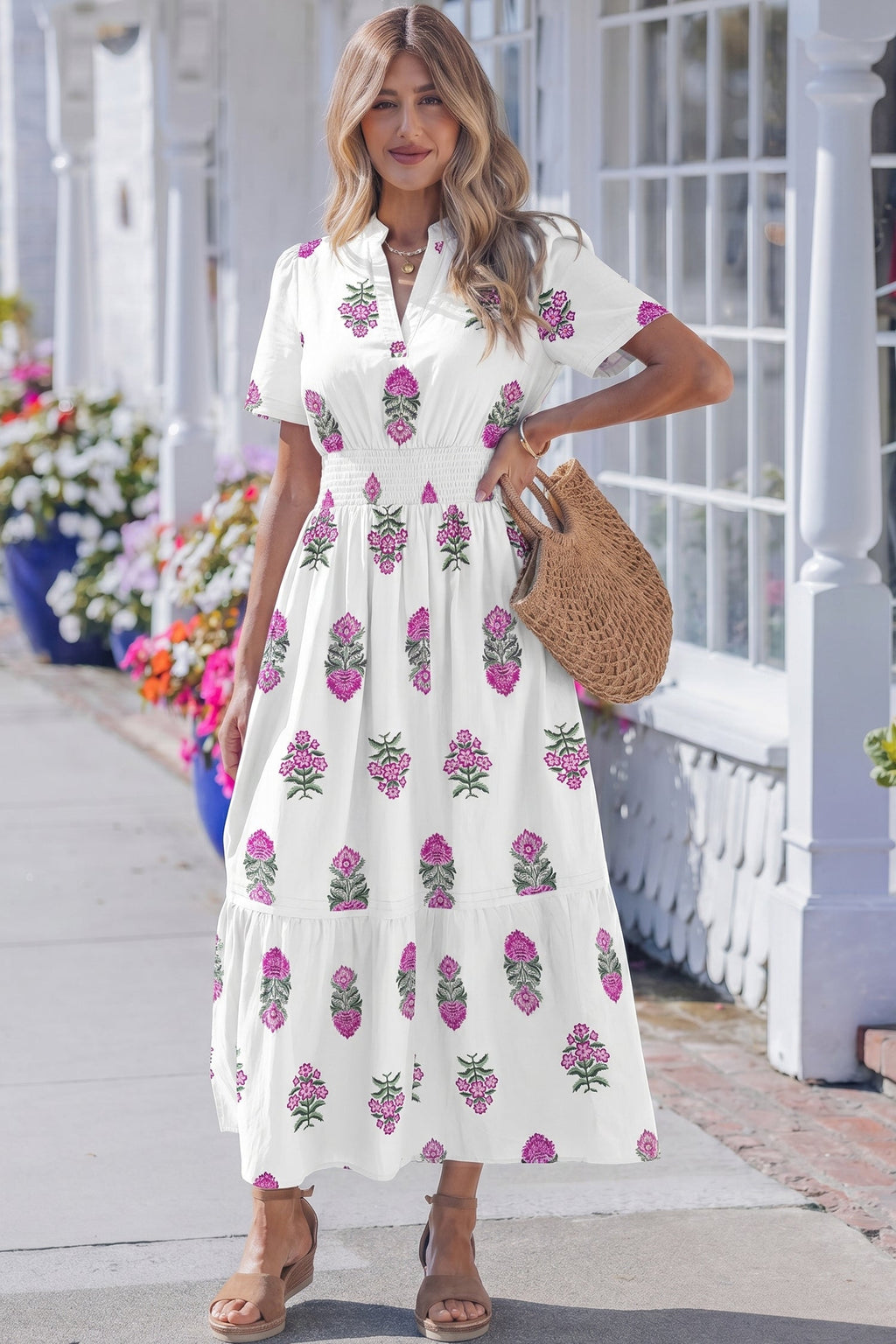 Aileen Ruffle Hem Maxi Dress-3