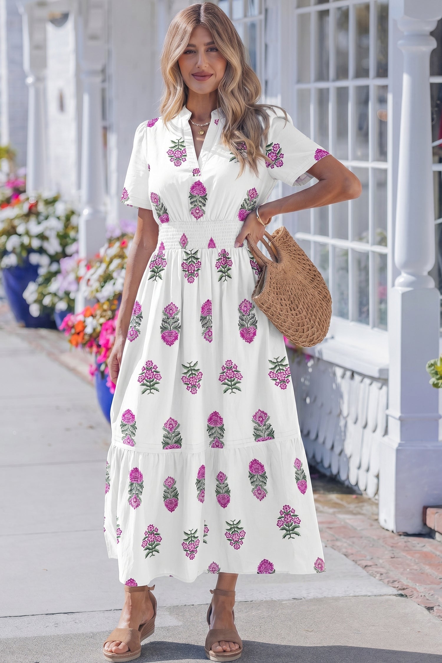 Aileen Ruffle Hem Maxi Dress-3