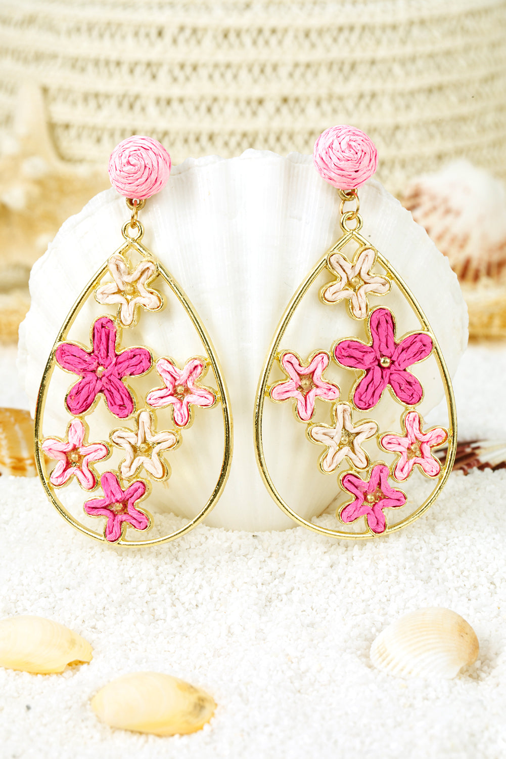 Marley Plaited Plated Waterdrop Earrings-2