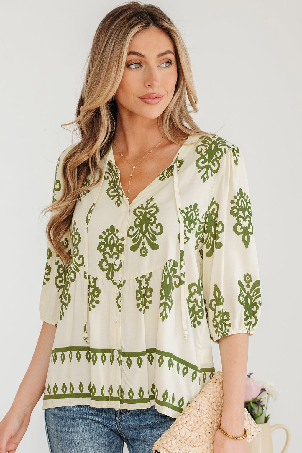 Keziah Puffy Half Sleeve Shirt-3