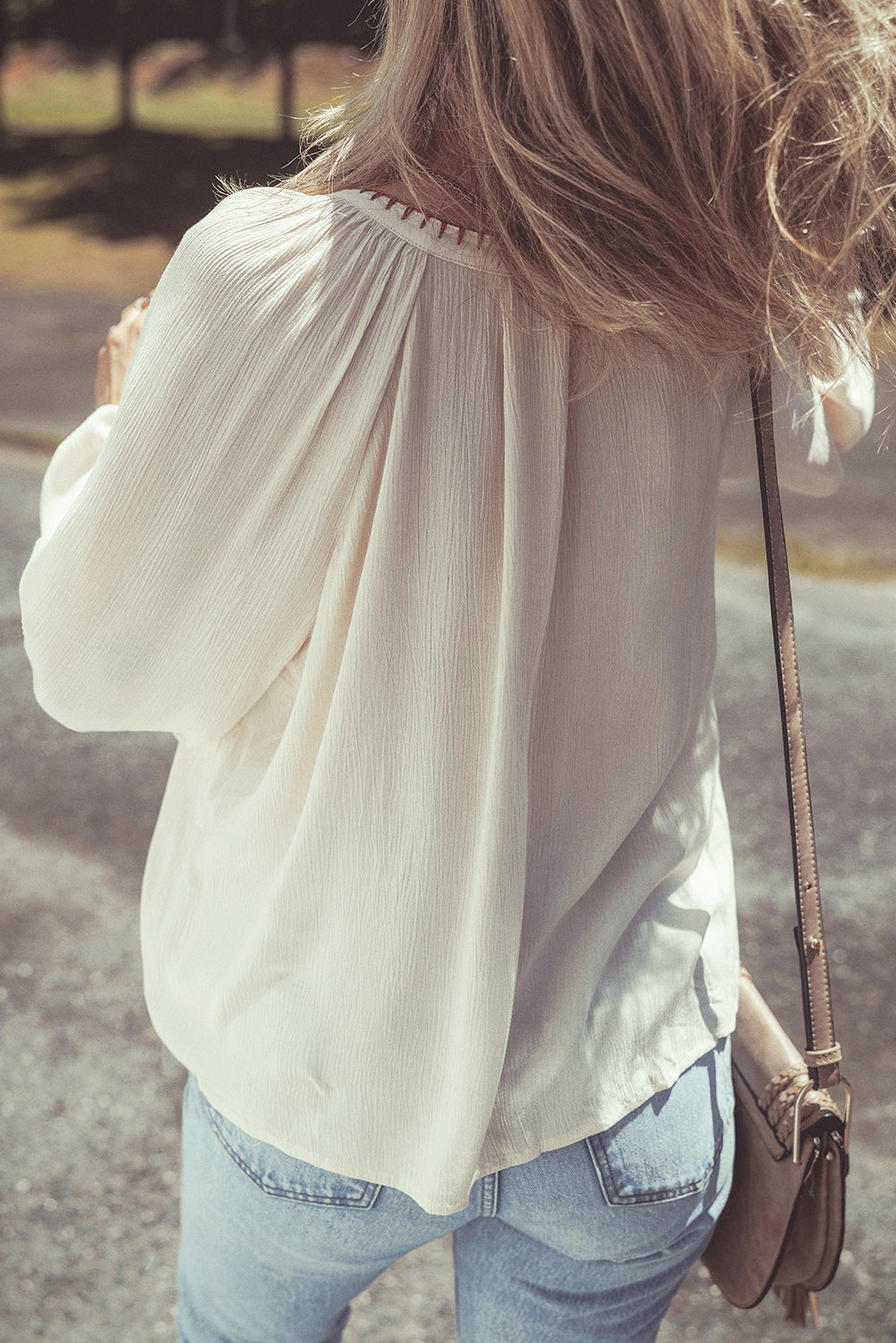 June Puff Sleeve Loose Shirt-1