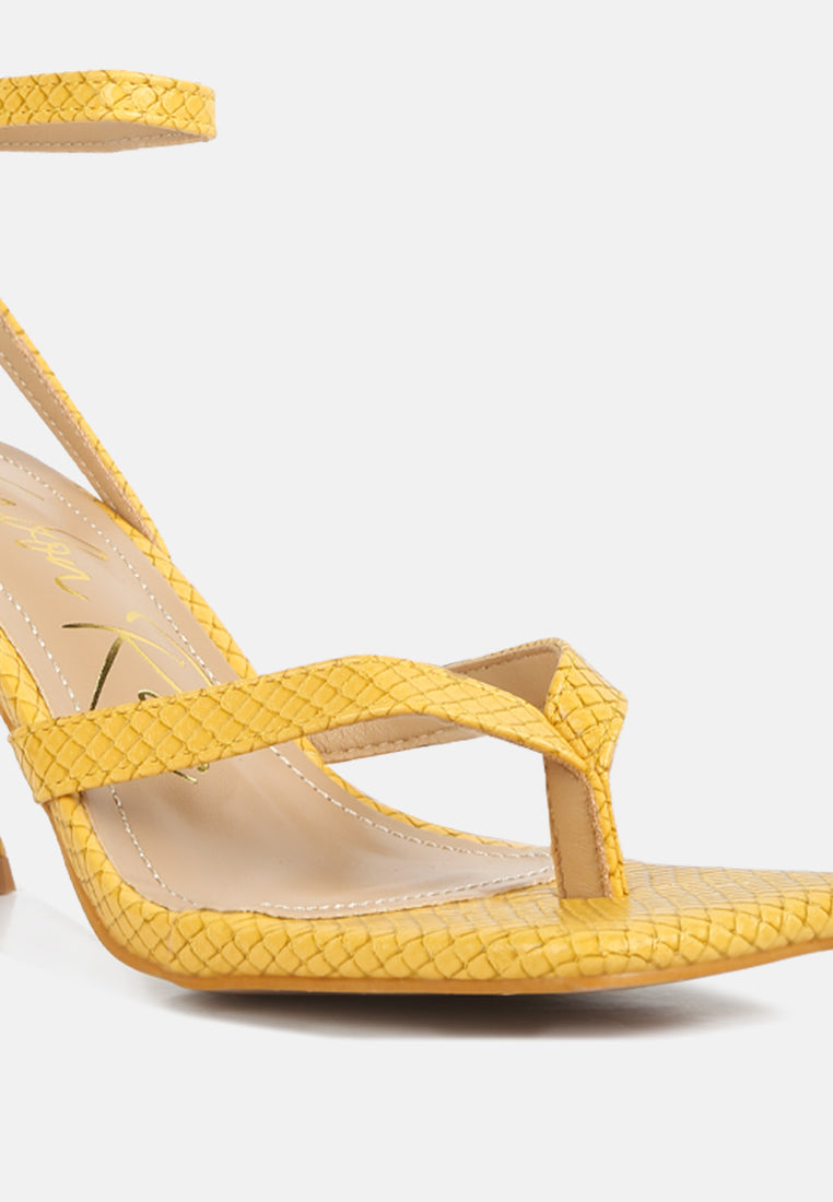 Celty Ankle Strap Spool Heel Sandals-3