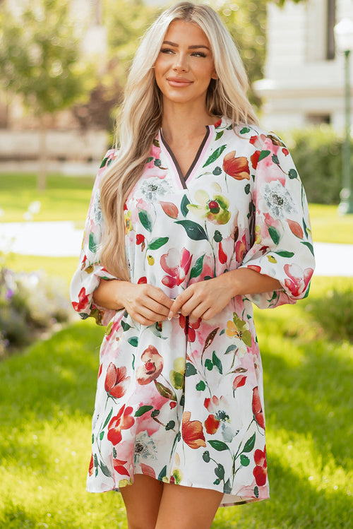 Aliya Half Sleeve Shift Dress-0