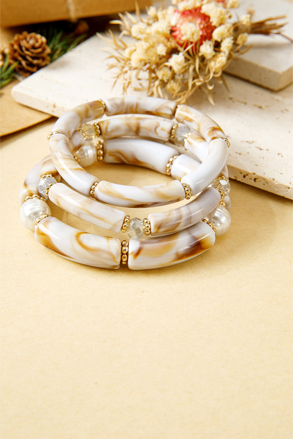 Eleanora Bead Stretch Bracelet Set-2