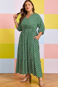 Johanna Ruffle Hem Casual PLUS Dress-0