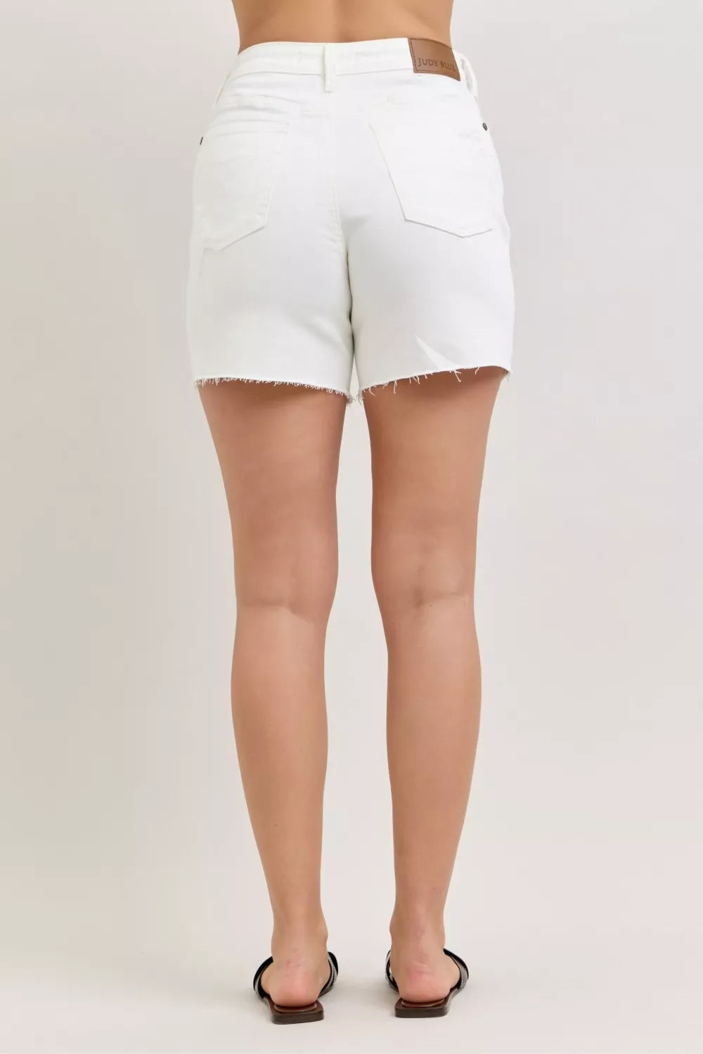 Judy Blue High Waist Rigid Magic Dad Short with Cell Phone Back Pocket-3