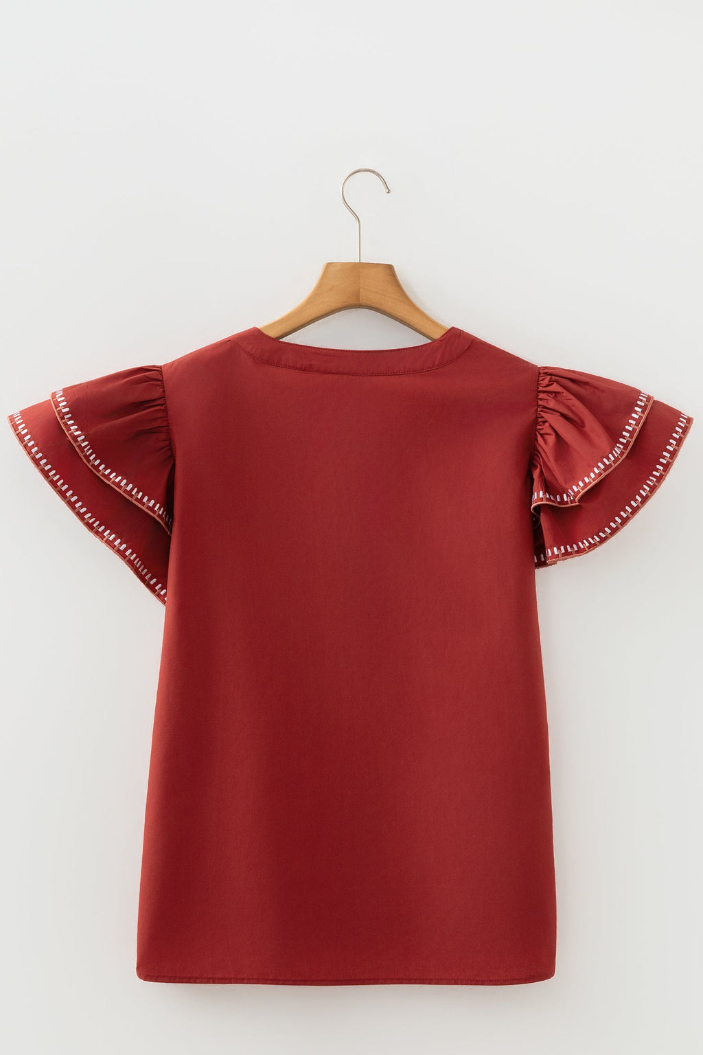 Andie Trim Flutter Sleeve Blouse-2