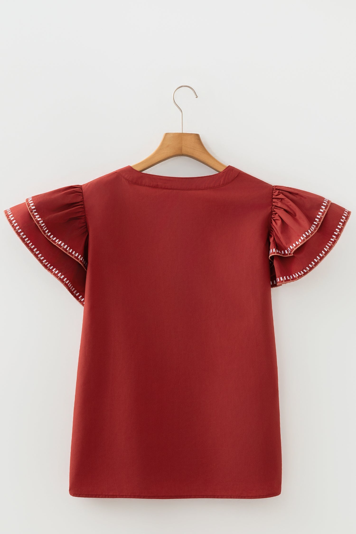 Andie Trim Flutter Sleeve Blouse-2