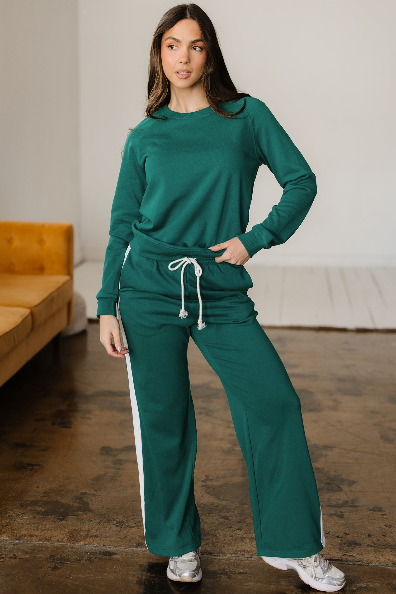 Aileen Solid Color Pullover Top-0