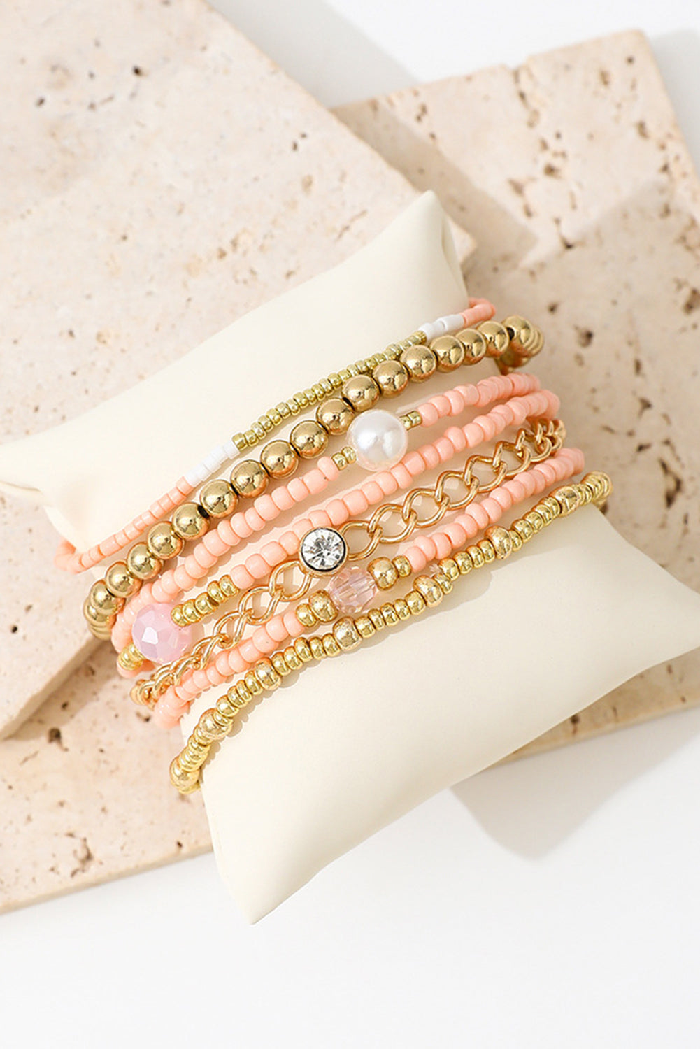 Nancy Simple Beaded Layer Bracelet-2