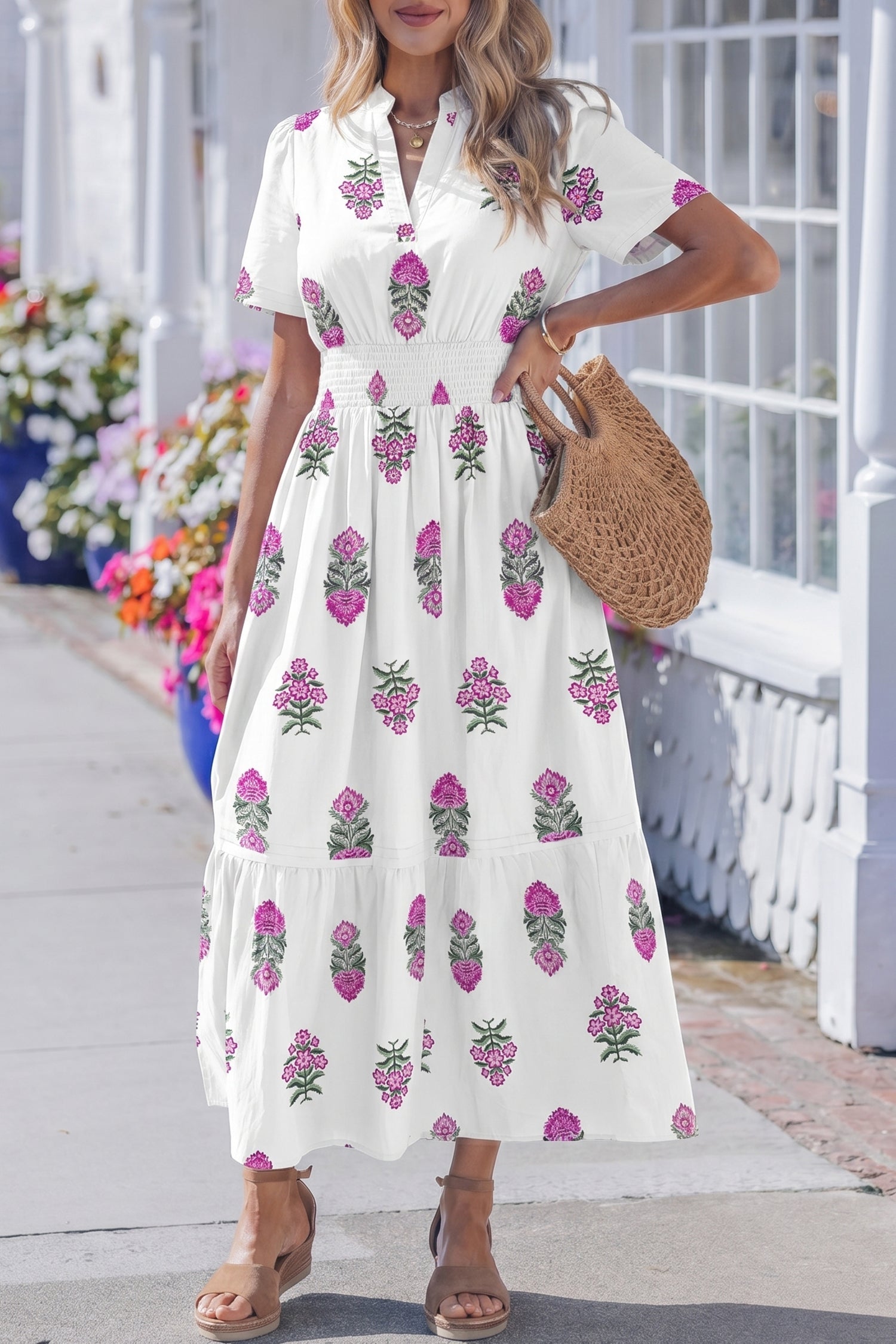 Aileen Ruffle Hem Maxi Dress-4