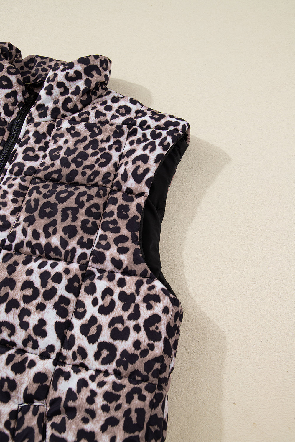 Aria Zipper Casual Puff Vest-4