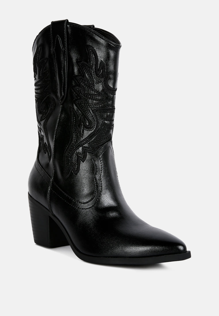 Dixom Western Cowboy Ankle Boots-1