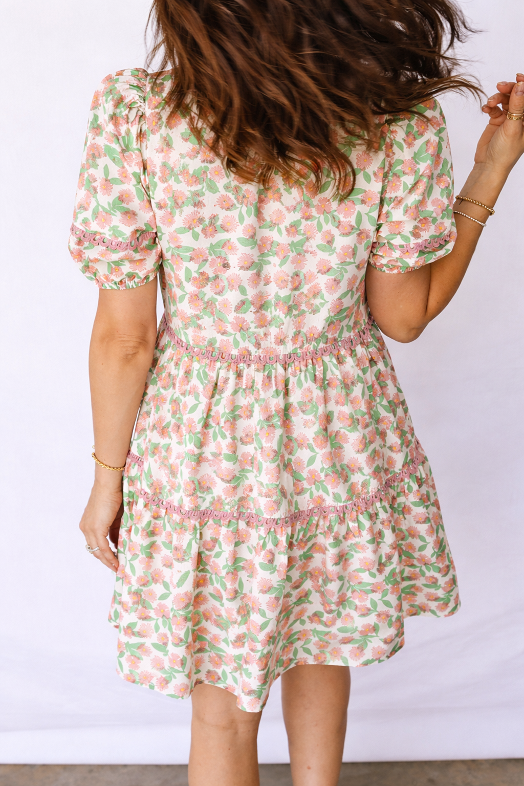 Rachel Short Puff Sleeve Dress-1