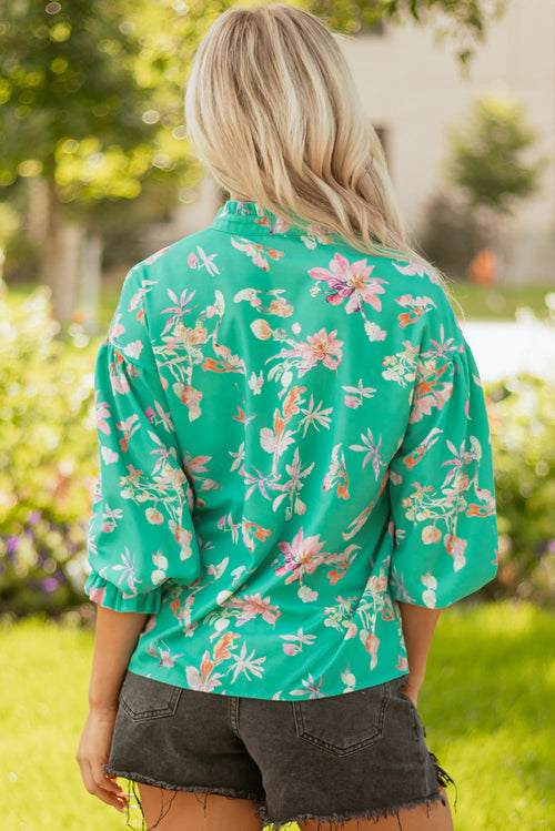 Bella Lantern Sleeve Front Shirt-1