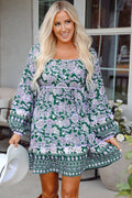 Makenna Floral Square Neck Dress-0