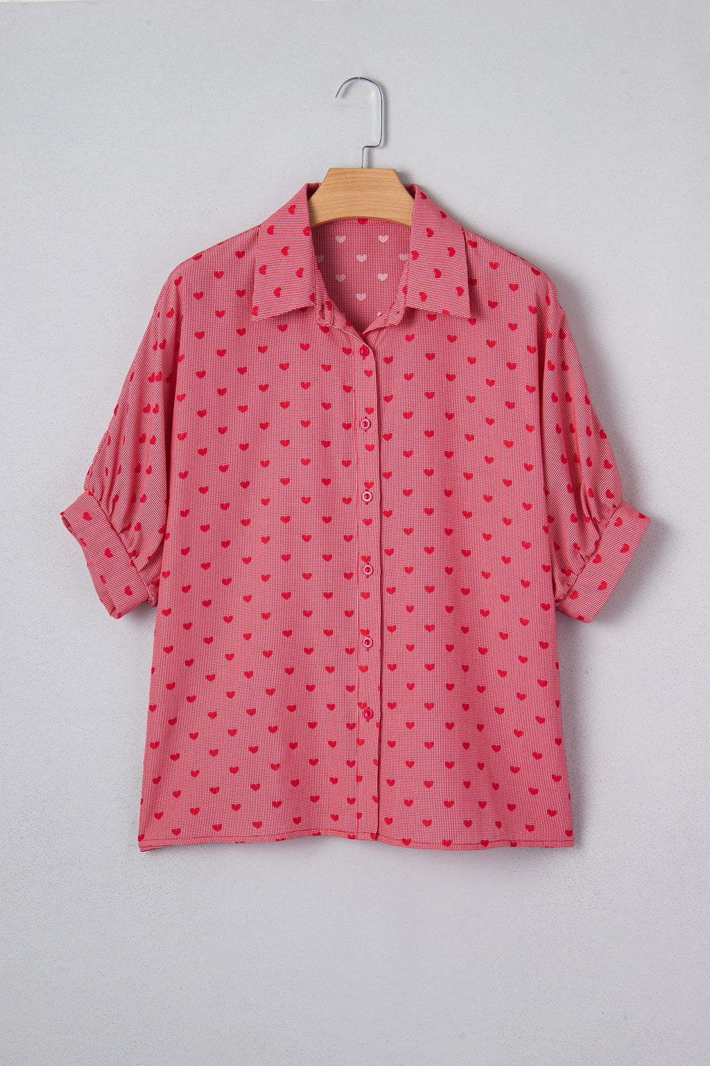 Charlie Sleeve Loose Valentine Shirt-3