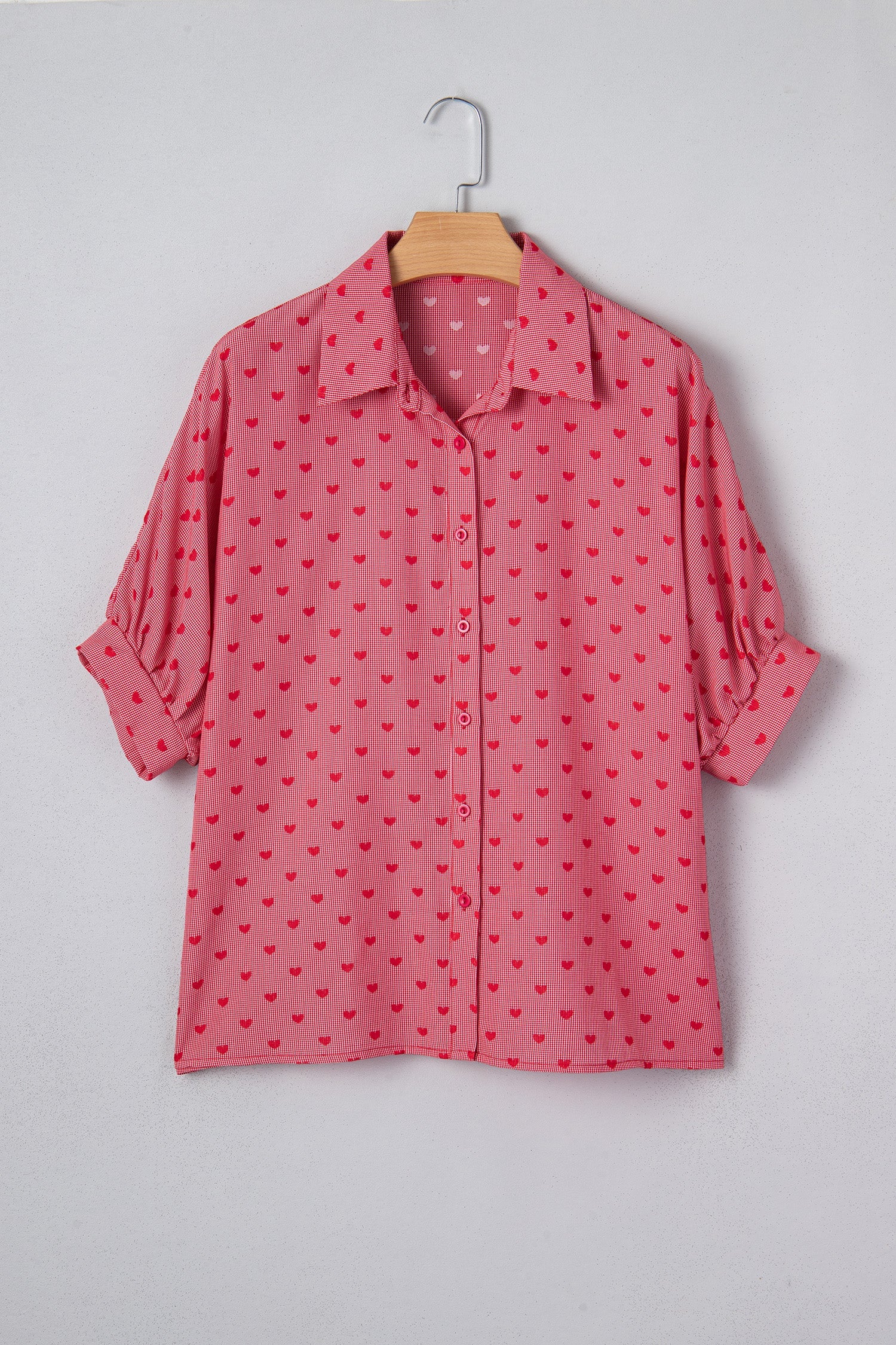 Charlie Sleeve Loose Valentine Shirt-3