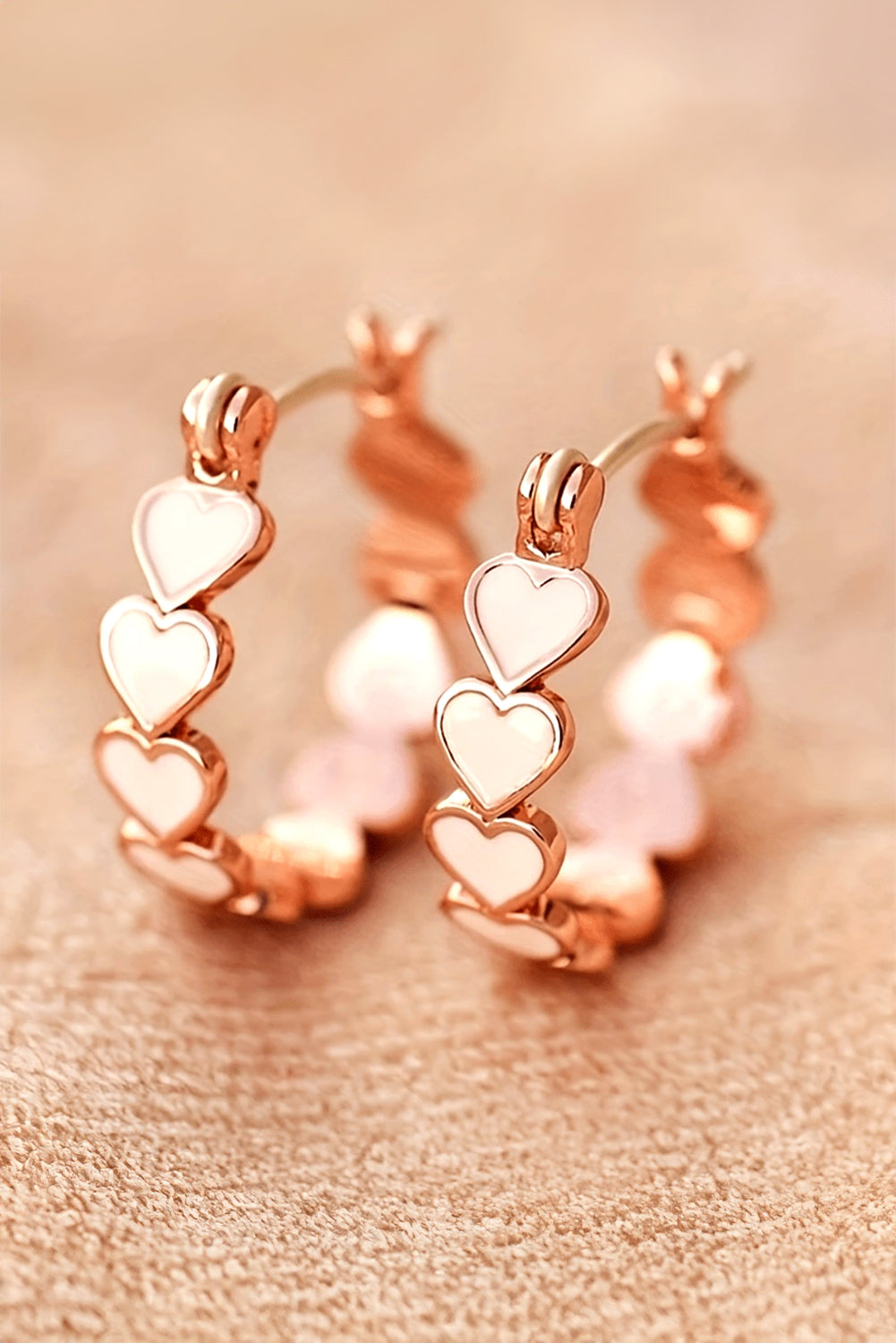 Heart Shape Small Hook Earrings-1