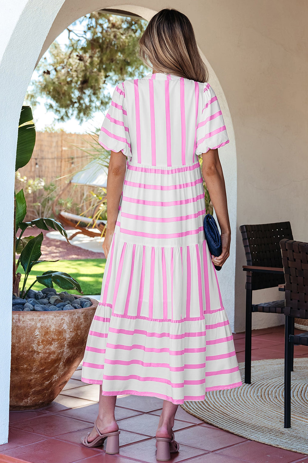 Marilyn Half Sleeve Vacation Dress-1