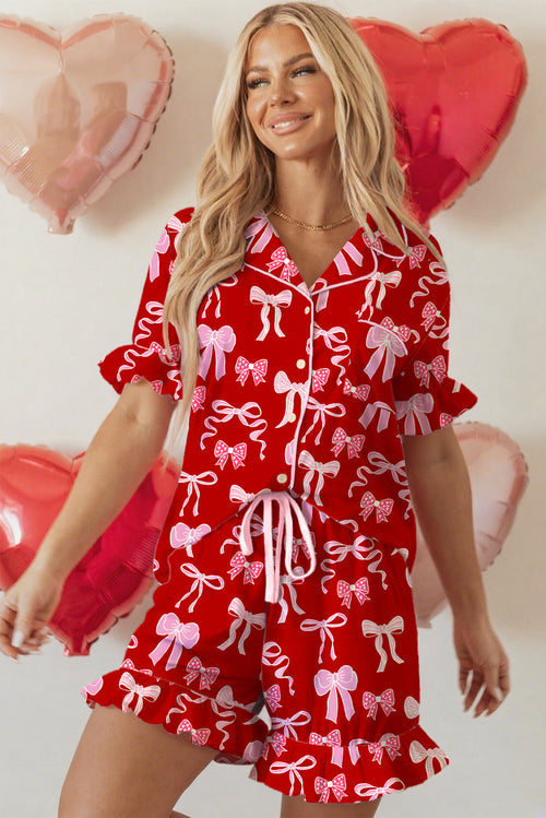Amayah Ruffled Short Sleeve Shirt-0