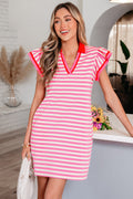 Jennifer Flutter Sleeve Short Dress-0