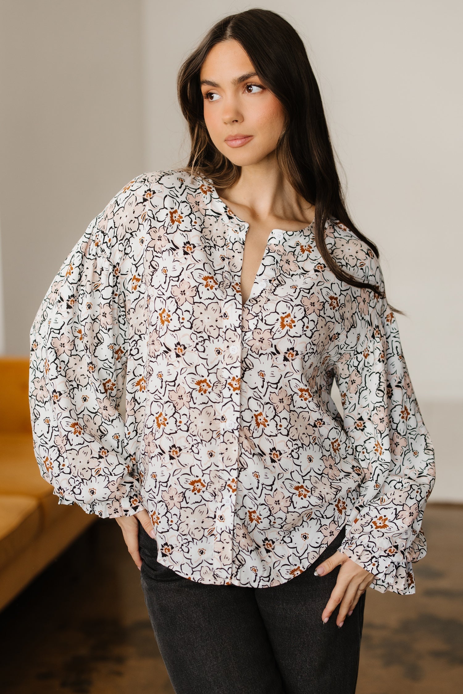 Aubrey Puff Sleeve Down Shirt-0