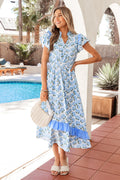 Eileen Flutter Sleeve Long Dress-0