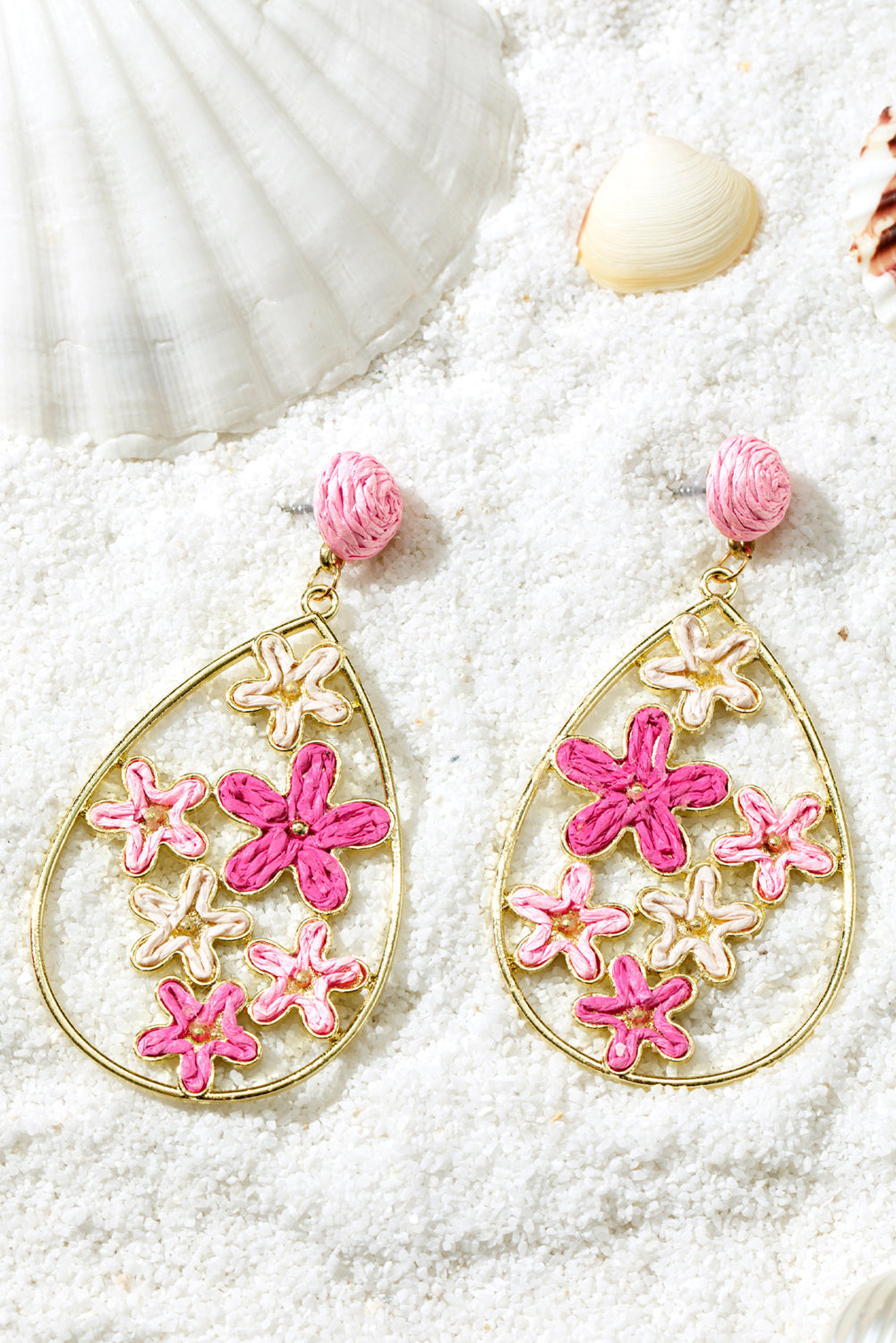 Marley Plaited Plated Waterdrop Earrings-3