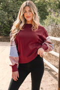 Hollihanna Sleeve Raw Seam Sweatshirt-0